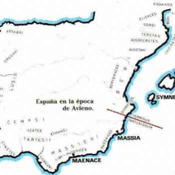 Iberia según se conocía en época de Avieno